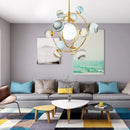 Axyaa LED Glass Ball Chandelier, Earth Design Pendant Lamp for Living Room and Children's Bedroom