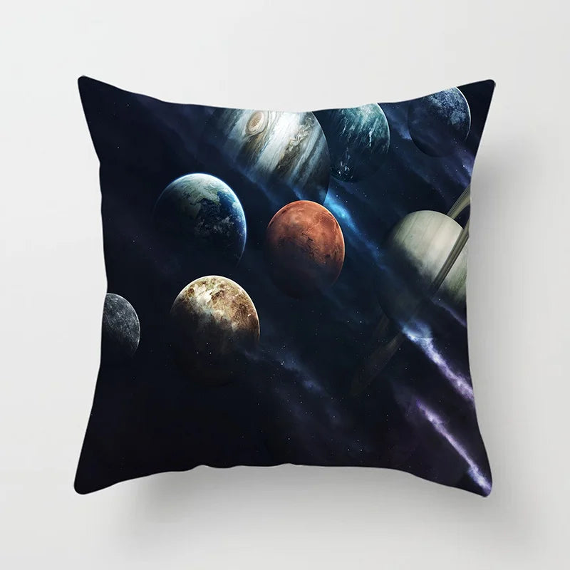 Axyaa Starry Sky Landscape Planet Series Pillowcase for Futuristic Home Decor