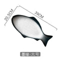 White Ceramic Fish Plate by Axyaa: Irregular Shape, Healthy & Stylish Tableware for Pasta, Sushi, Desserts