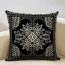 Axyaa Geometric Aztec Bohemian Print Cushion Cover 45x45cm Linen Pillowcase