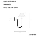 Axyaa Collins Round Chandelier Fabric Branch Pendant Light: Nordic Minimalist Design