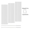Axyaa Glass Straws Set for Boba Bubble Tea Smoothies Cocktails