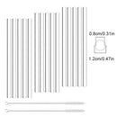 Axyaa Glass Straws Set for Boba Bubble Tea Smoothies Cocktails