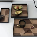 Axyaa White Square Jewelry Tray with Handle - Stylish Storage and Decor Tray