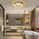 Axyaa Round Crystal LED Ceiling Light - Modern Simple Elegant Lighting