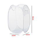 Axyaa Foldable Skeleton Clothes Basket: Ventilated, Portable, Large Capacity Storage Organizer