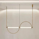 Axyaa Minimalist Tea Room Pendant Light - Nordi Creative Half Circular Arc Study Lamp