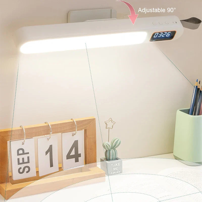 Axya Multi-Functional Desk Lamp with Clock - Rotatable LED Night Light