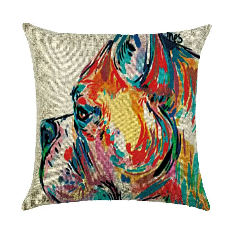 Axyaa Animal Print Pillow Cover: Stylish Sofa & Chair Linen Cushion Cover Art