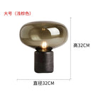 Axyaa Glass Table Lamp LED E27 Marble Base Minimalist Design for Bedroom and Living Room