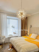 Axyaa Crystal Dandelion LED Chandelier: Modern Firefly Spark Ball Pendant Lamp