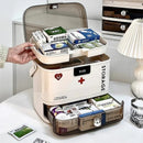 Axyaa Medicine Storage Box: Clear, Lockable Drawer - Large Capacity for First Aid & Medication