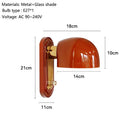 Axyaa Vintage Glass Wall Sconces: French Bedside Lamp for Bedroom or Living Room