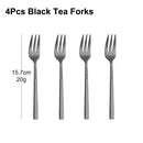 Axyaa Stainless Steel Coffee Tea Fruit Fork Set, 6/12Pcs Gold Sliverware Cake Ice Cream