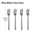 Axyaa Stainless Steel Coffee Fork Set, Mirror Gold Cutlery, Durable Fruit Forks