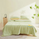 Axyaa Ice Silk Summer Quilt: Lightweight & Machine Washable cooling comfort for hot nights.