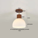 Axyaa Modern Wood Glass LED Ceiling Light for Kitchen Living Room Decor