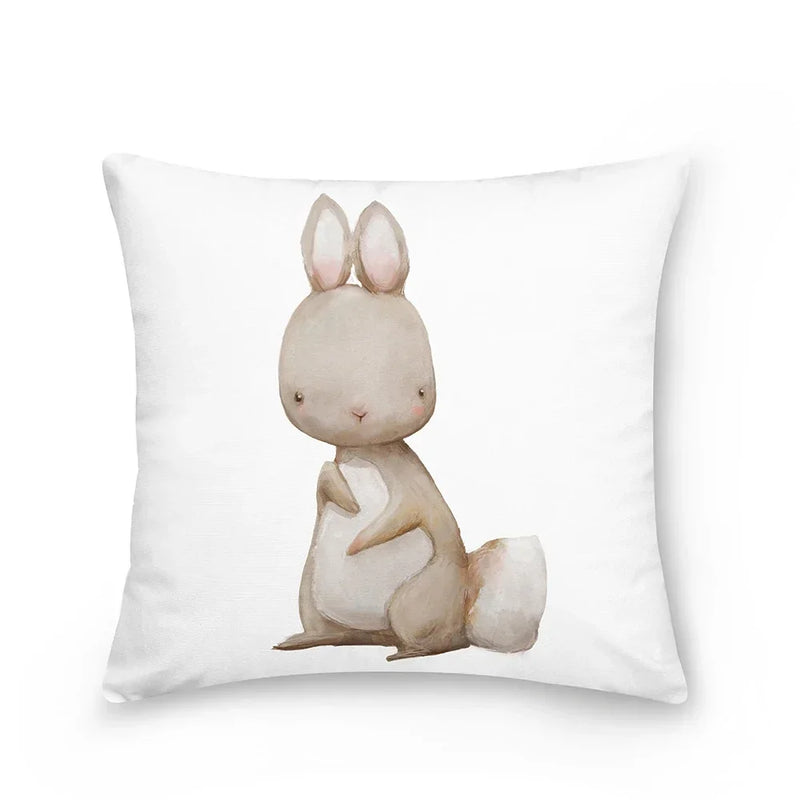 Easter Bunny Polyester Throw Pillow for Home Decor Sofa by Axyaa