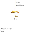 Axyaa Copper LED Chandelier - Modern Kitchen Living Room Art Decor Lighting Fixture