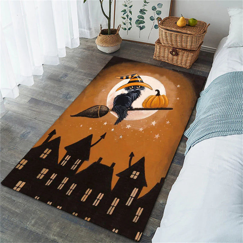 Axyaa Handsome Mage Cat Pattern Carpet Mat for Stylish Room Decor