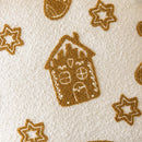 Axyaa Christmas Gingerbread Man Embroidered Cushion Cover - Festive Sofa Pillowcase