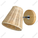 Axyaa Rattan Woven E27 Wall Lamp - Decorative Lighting Fixture for Bedroom, Living Room