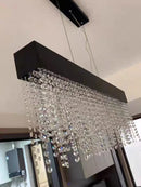 Axyaa Modern Crystal Chandelier LED Hanging Lamp for Home Decor