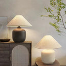 Axyaa Ceramic Table Lamp Japanese Nordic Style Bedroom Decor Resin Desk Light