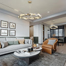 Axyaa Crystal Pendant Chandelier for Luxury Living Room Decor