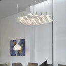 Axyaa Handmade Glass Honeycomb Ceiling Chandelier for Elegant Living and Dining Spaces