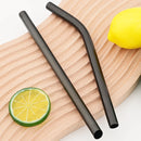Axyaa Stainless Steel Bubble Tea Straws Set with Cleaner Brush