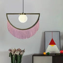 Axyaa Nordic Bedroom Colorful Tassel Pendant Light - LED Hanging Lamp