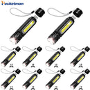 Axya Rechargeable LED Flashlight Set of 10 Bright Waterproof Torches