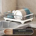 Axyaa Over Sink Dish Drying Rack Utensil Holder Countertop Organizer
