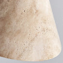 Axyaa Wabi Sabi LED Pendant Light: Bedroom Kitchen Interior Yellow Travertine Wood Fixture