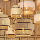 Axya Rattan Bamboo Chandelier Handmade Nordic Pendant Lamp