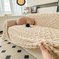 Axyaa Coral Fleece Sofa Blanket - Warm & Soft Blanket for 1-4 Seat Couch