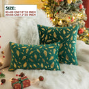 Axyaa Christmas Printed Plush Pillow Cover 45x45 - Stylish Sofa Decor