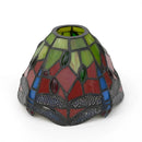 Axyaa 6 Inch Stained Glass Mediterranean Style Lampshade for Fan, Wall, or Chandelier