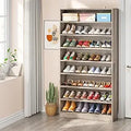 Axyaa 9-Tier Wood Shoe Storage Cabinet for 40-45 Pairs, 70.8'' Tall with Open Shelves