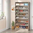 Axyaa 9-Tier Wood Shoe Storage Cabinet for 40-45 Pairs, 70.8'' Tall with Open Shelves