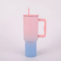 Axyaa Stainless Steel Vacuum Tumbler Mug Handle Straw Lid Cold Hot Drink Travel Car