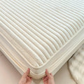 Axyaa Faux Rabbit Velvet Fitted Bed Sheet Single - High-Quality & Skin-Friendly Mattress Topper
