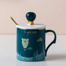 Axyaa Cartoon Ceramics Mug: Cute Coffee Milk Tea Cup Drinkware Gift