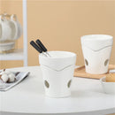 Axyaa Mini Fondue Maker Set Butter Melter Chocolate Cheese Pot Warmer Kit