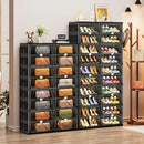 Axyaa 10-Tier Foldable Shoe Rack Organizer, Large Collapsible Storage Cabinet