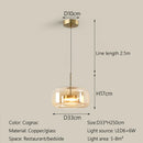 Axyaa Glass Pendant Light in Cognac Smoke LED12w Luxury Hanging Lamp