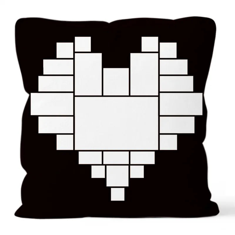 Axyaa Plaid Cat Paw Pillowcase Set