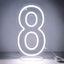 Axyaa Numbers Neon Sign 0-9 with Stand Base - USB Powered Dimmable Light Sign