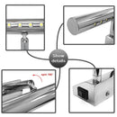 Luxury Stainless LED Wall Light by Axyaa: Stylish 25CM Wall Mounted Sconce in Black Silver